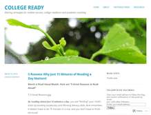 Tablet Screenshot of collegereadycoach.com